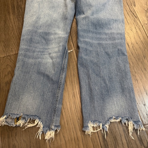We The Free Distressed Ripped Frayed Hem Jeans Size 27 Light Wash Denim - Picture 12 of 13